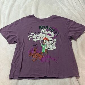 Scooby doo women’s Hybrid Apparel Purple Spooky Graphic Tee size XL